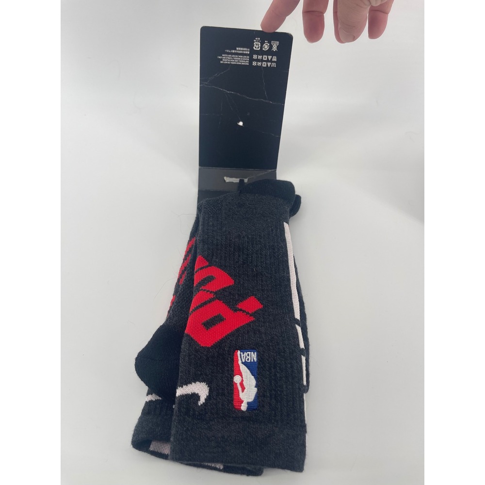Portland Trail Blazers Nike Elite Crew Socks Mens Large Black Red SX7614-010 - Picture 3 of 3